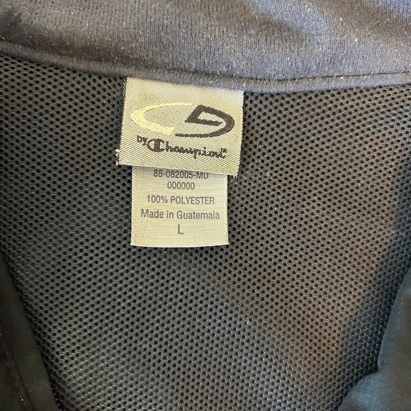 Men's Champion Black Zipper Jacket w/ Zipper Pockets | Size‎ L - Picture 9 of 10